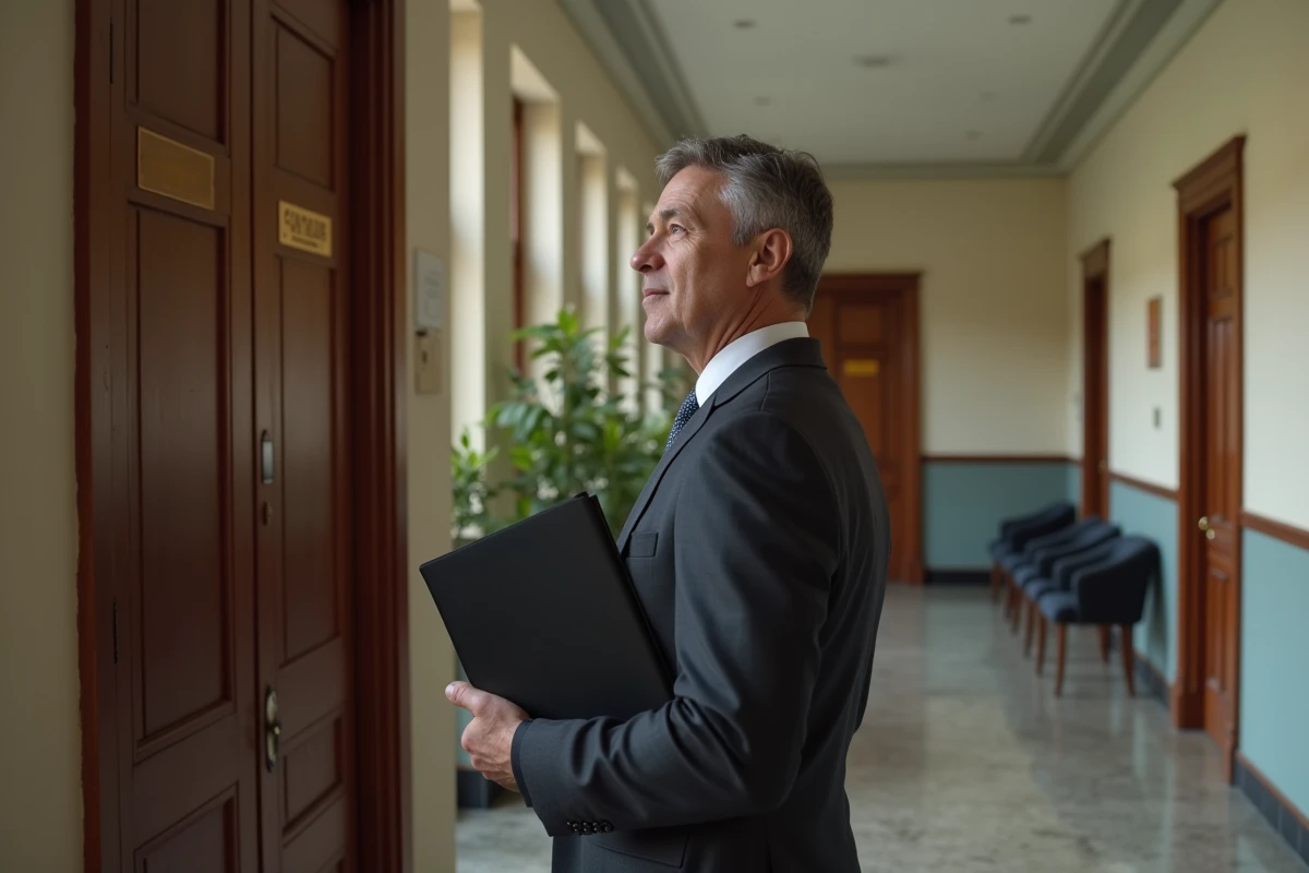 Homme mature regardant son reflet dans le miroir