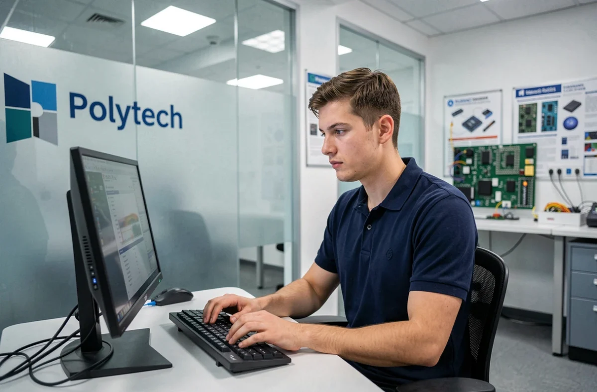 Étudiant en génie informatique travaillant dans les laboratoires de Polytech Nice Sophia