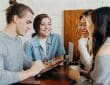 A group of friends at a coffee shop